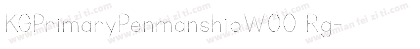 KGPrimaryPenmanshipW00 Rg字体转换